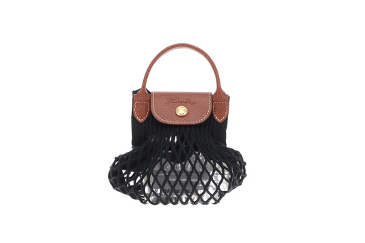 Longchamp Le Pliage Filet Ecru XS Mesh Bag