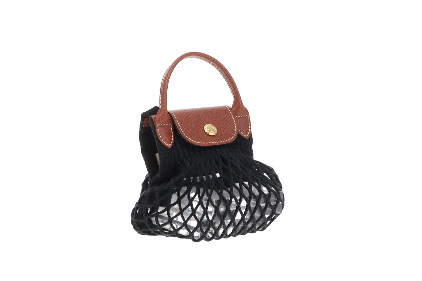 Longchamp Le Pliage Filet Ecru XS Mesh Bag