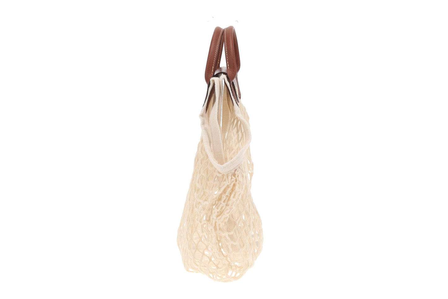 Longchamp Le Pliage Filet Ecru L Mesh Bag