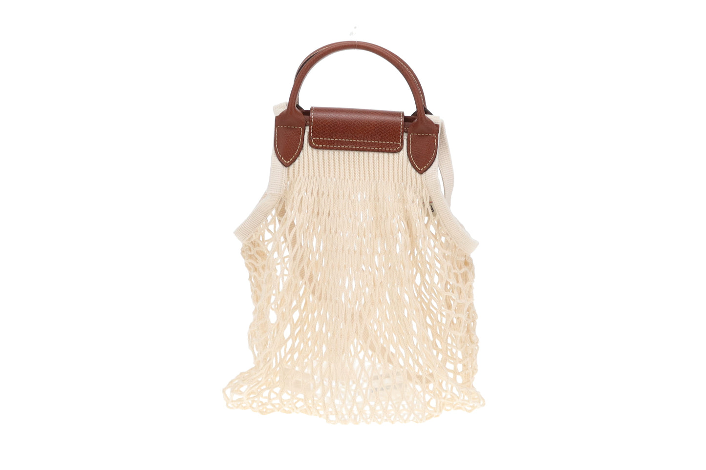 Longchamp Le Pliage Filet Ecru L Mesh Bag