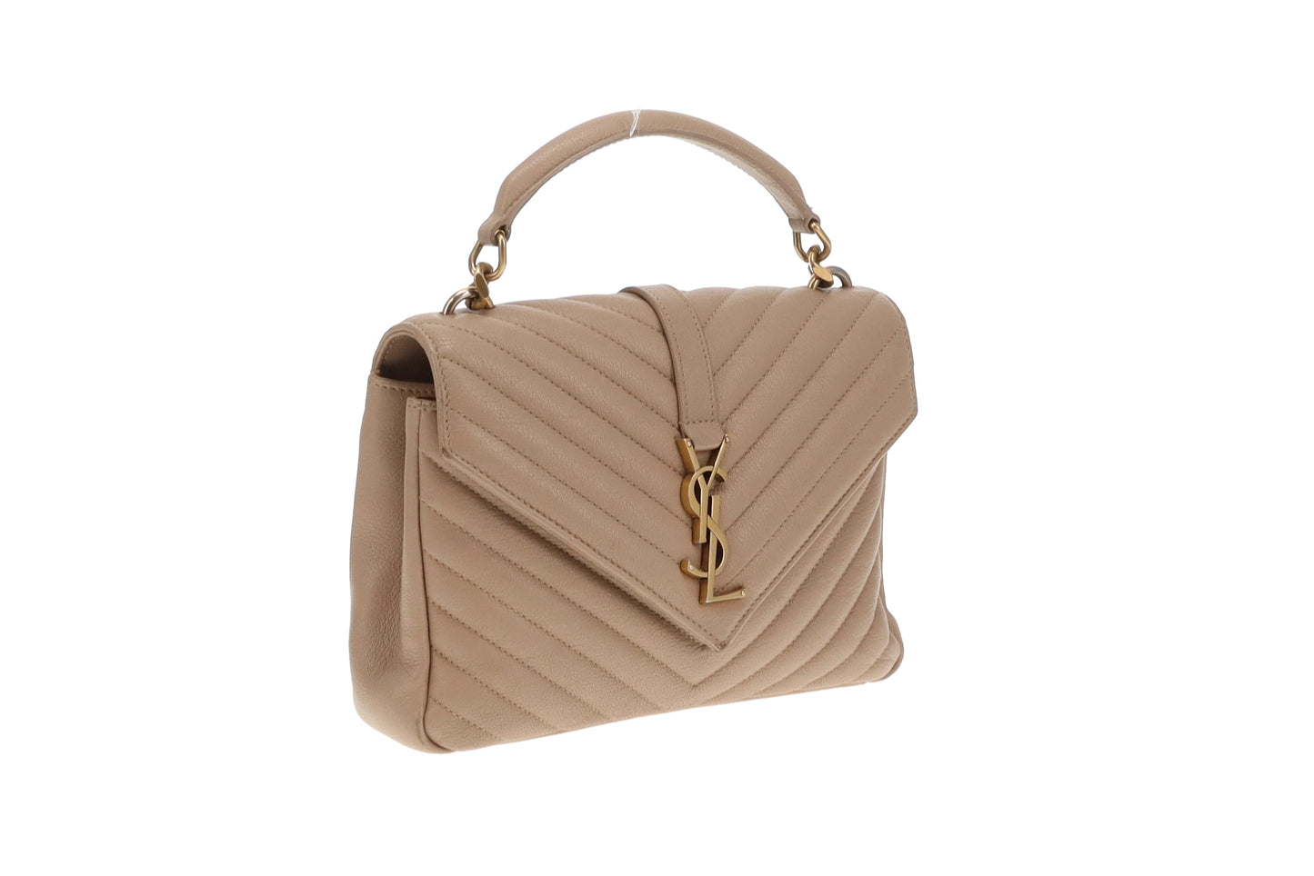 Saint Laurent College Bag Medium Dark Beige GHW 2023