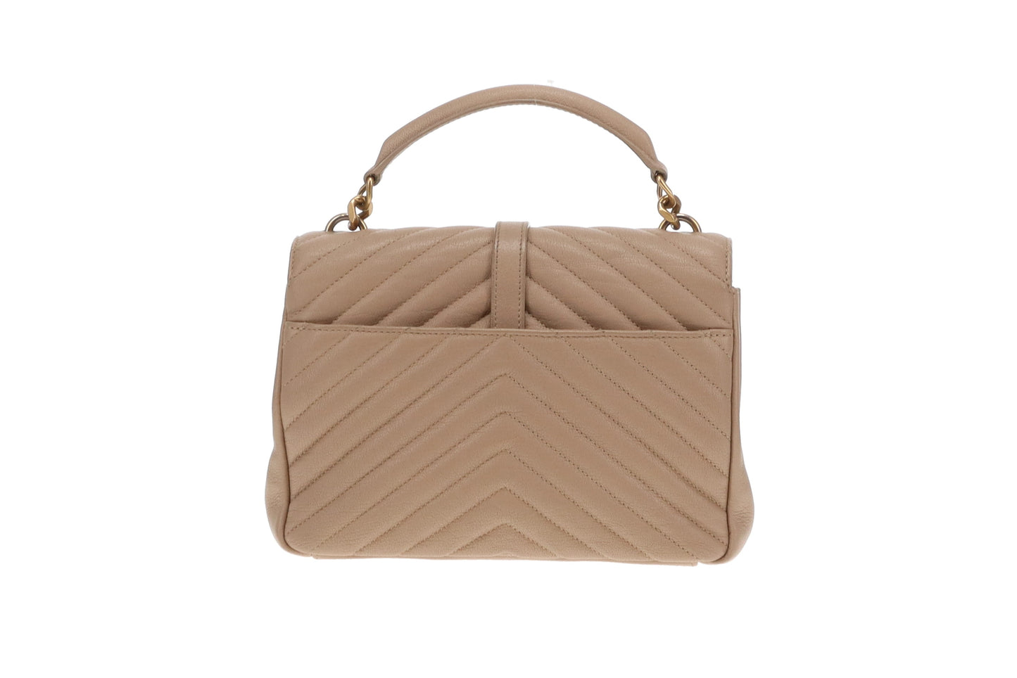 Saint Laurent College Bag Medium Dark Beige GHW 2023