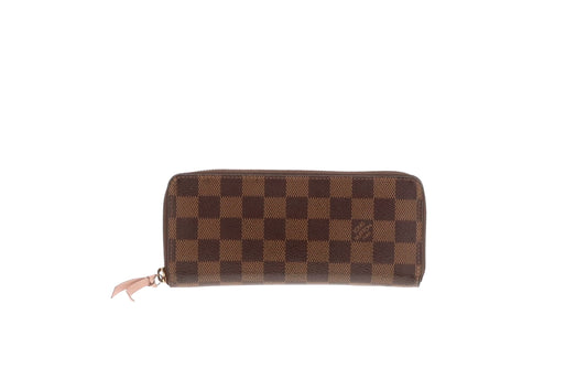 Louis Vuitton Clemence Wallet Damier Ebene & Rose Ballerine CA1199 - 2019