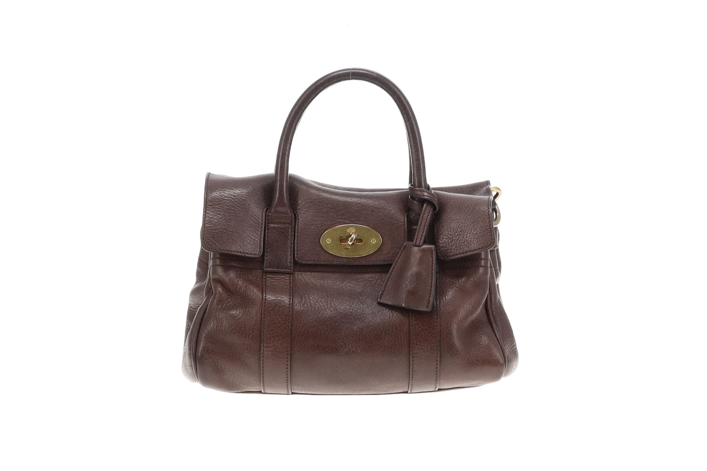 Mulberry Bayswater Satchel with Strap Dark Brown Leather