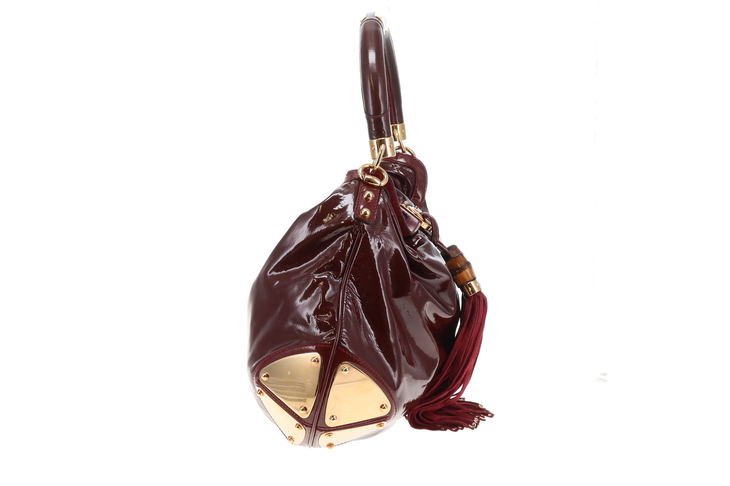 Gucci Indy Hobo Patent Ombre Burgundy