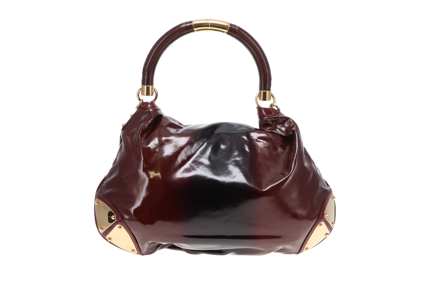 Gucci Indy Hobo Patent Ombre Burgundy
