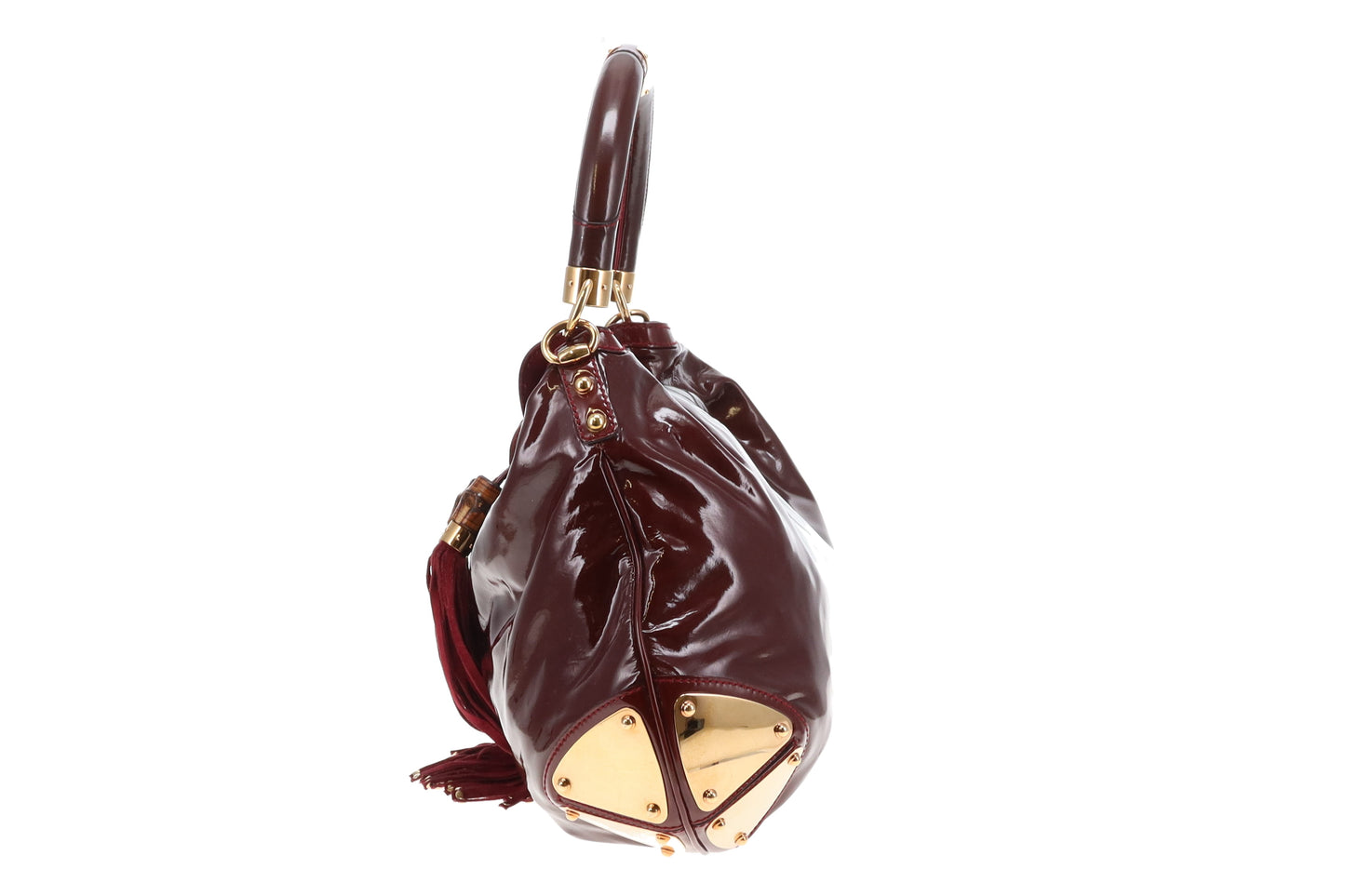 Gucci Indy Hobo Patent Ombre Burgundy