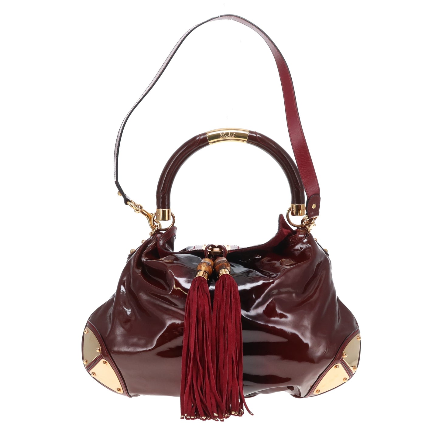 Gucci Indy Ombre Patent Leather Burgundy GHW