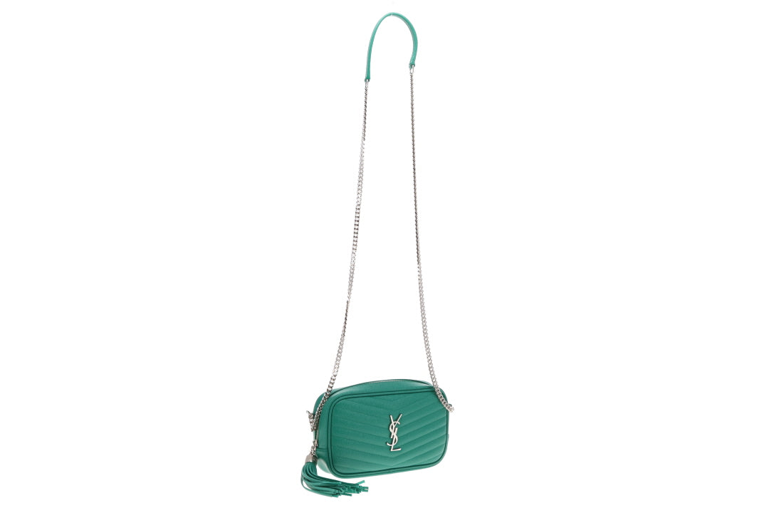 Saint Laurent Mini Lou Camera Bag Green Grain De Poudre 2021