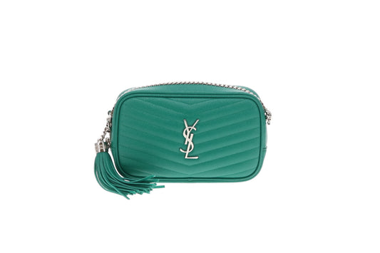 Saint Laurent Mini Lou Camera Bag Green Grain De Poudre 2021