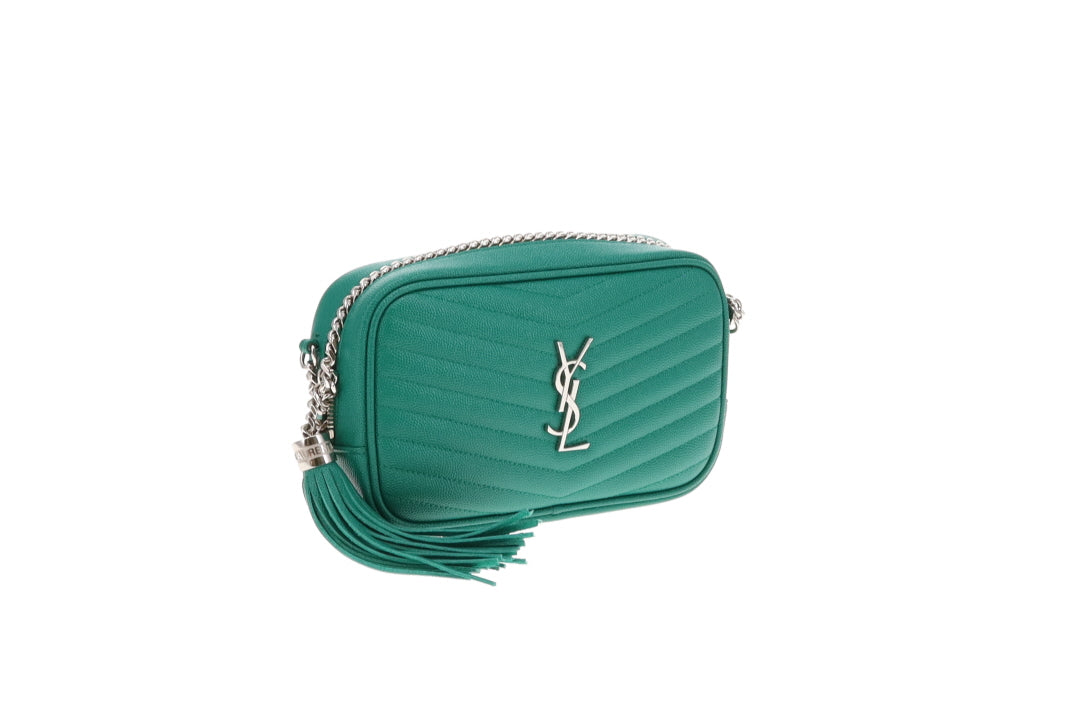 Saint Laurent Mini Lou Camera Bag Green Grain De Poudre 2021