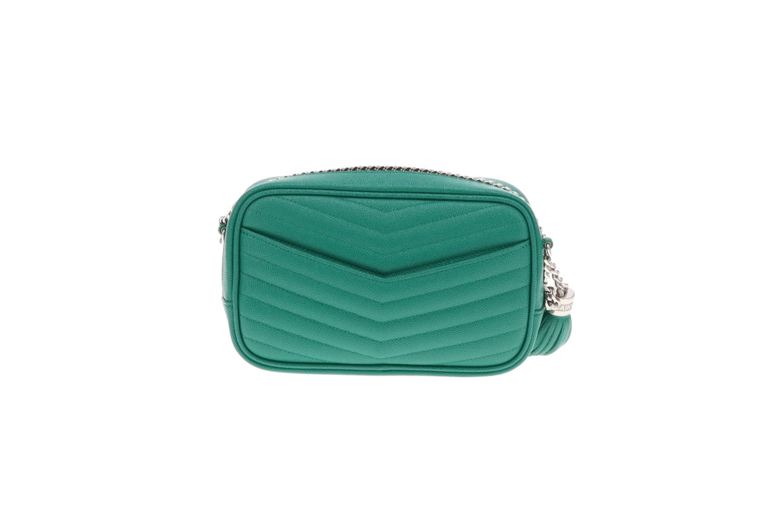 Saint Laurent Mini Lou Camera Bag Green Grain De Poudre 2021