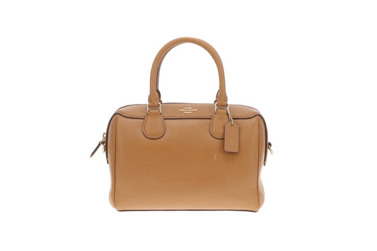 Coach Mini Bennett Satchel Tan Crossgrain Leather