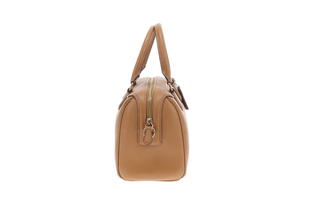 Coach Mini Bennett Satchel Tan Crossgrain Leather