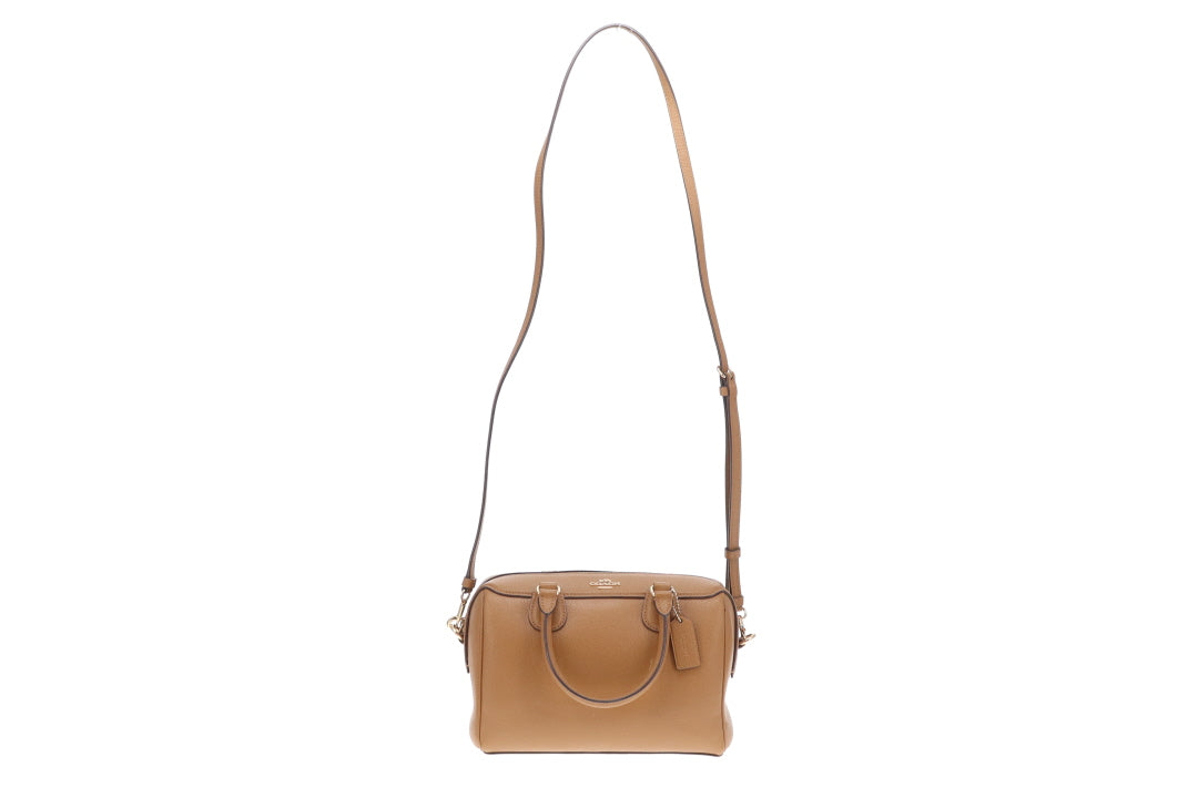 Coach Mini Bennett Satchel Tan Crossgrain Leather
