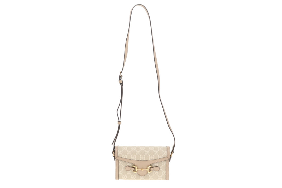 Gucci Horsebit 1955 Mini Bag Beige GG