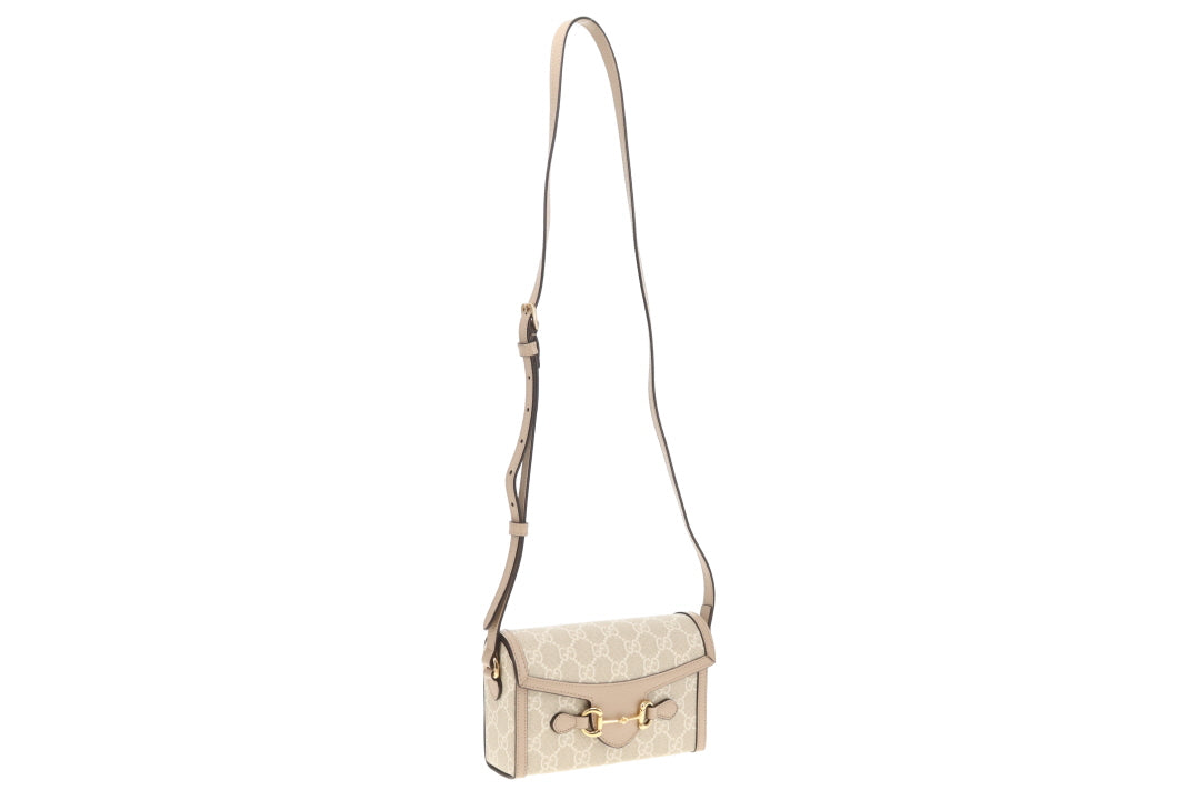 Gucci Horsebit 1955 Mini Bag Beige GG