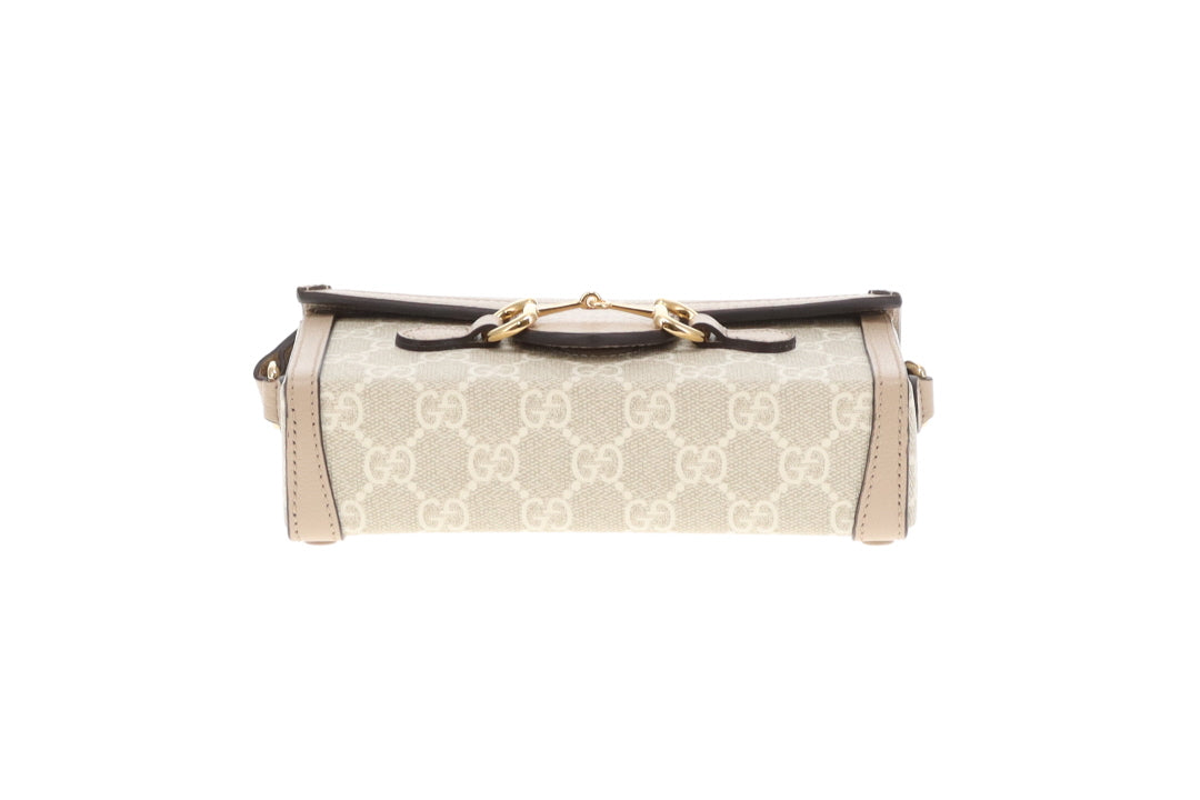 Gucci Horsebit 1955 Mini Bag Beige GG