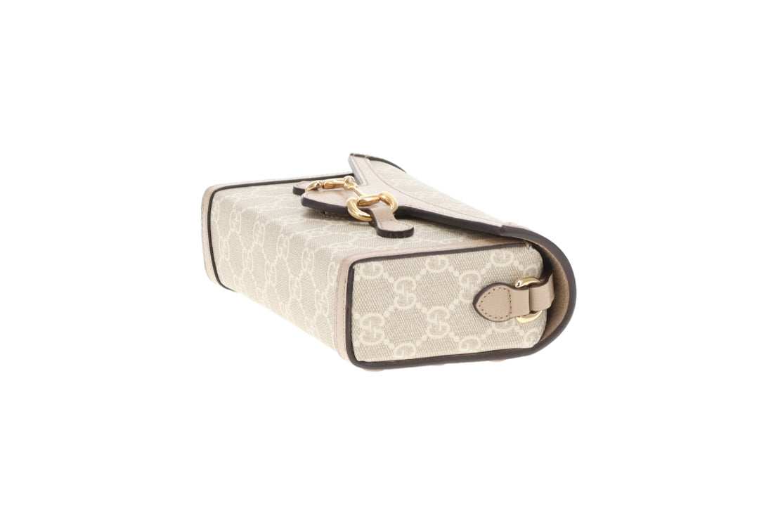 Gucci Horsebit 1955 Mini Bag Beige GG