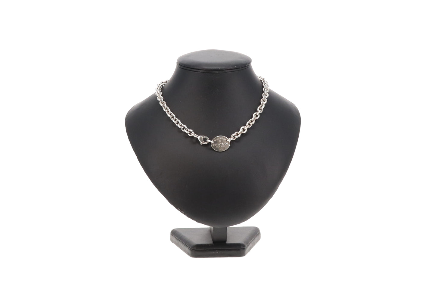 Tiffany & Co Oval RTT Tag Choker Sterling Silver