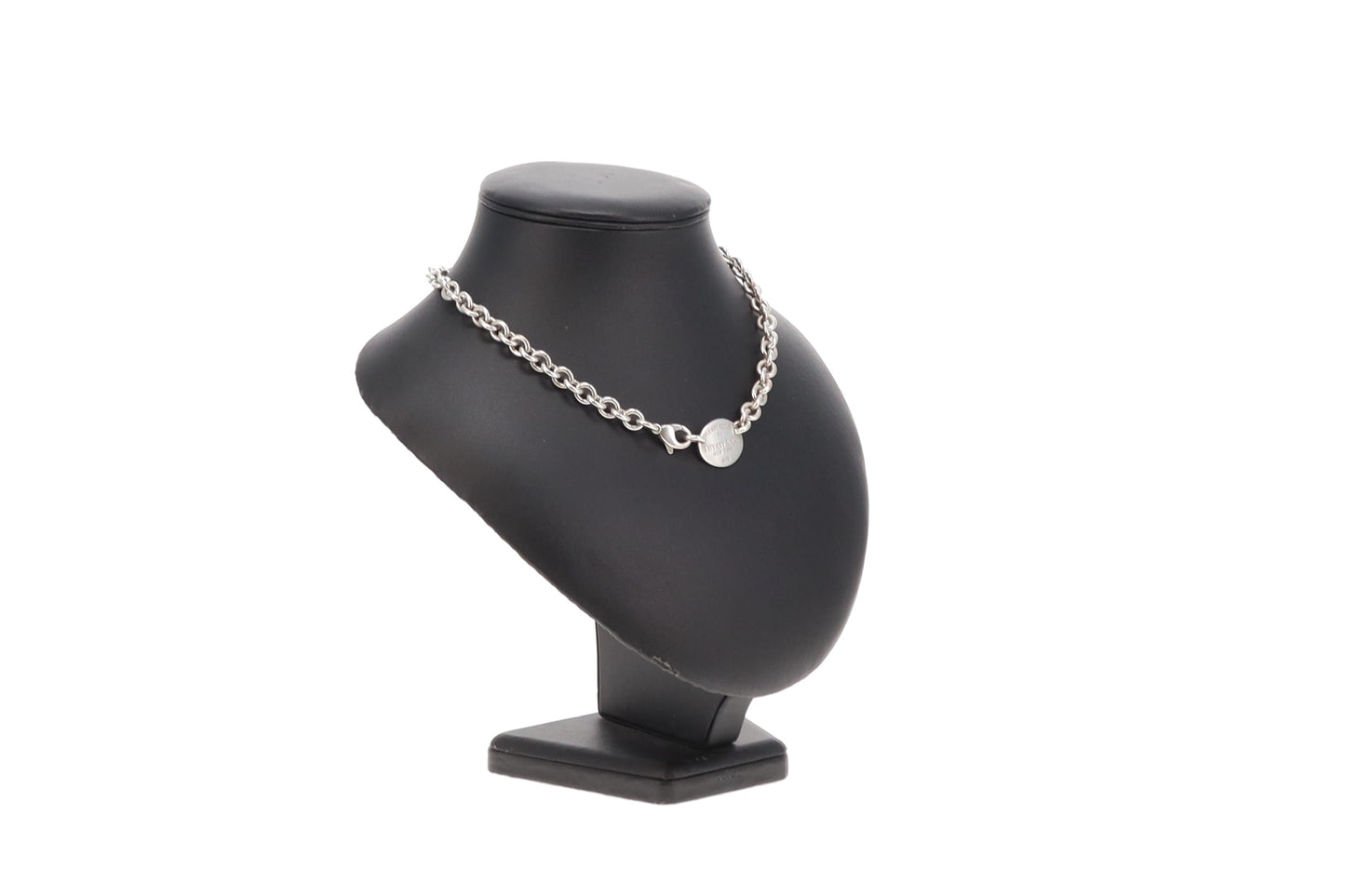 Tiffany & Co Oval RTT Tag Choker Sterling Silver