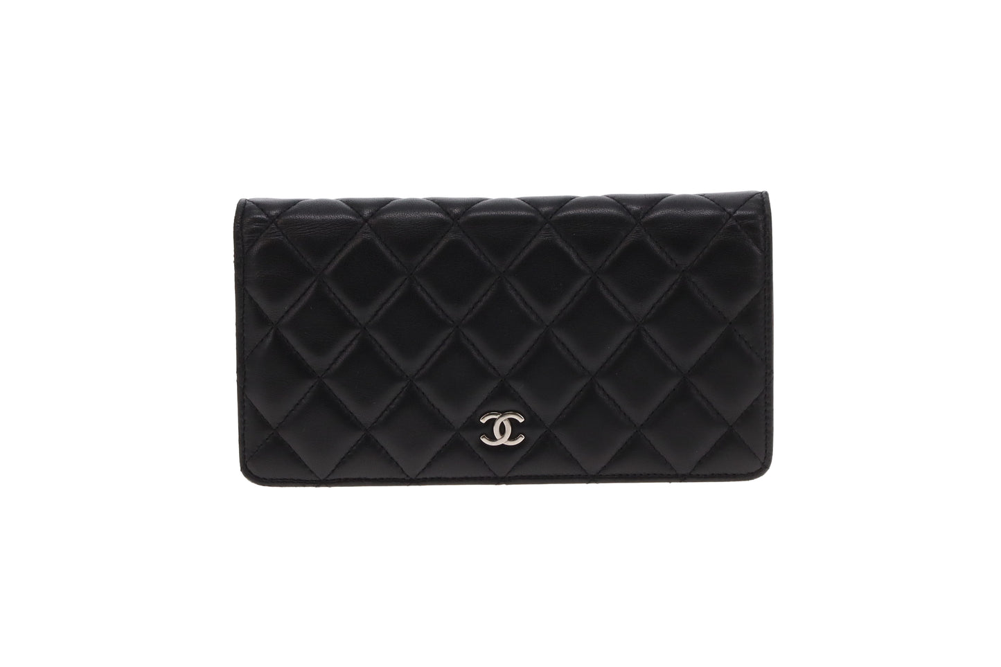 Chanel Yen Wallet Black Lambskin SHW 2006/08