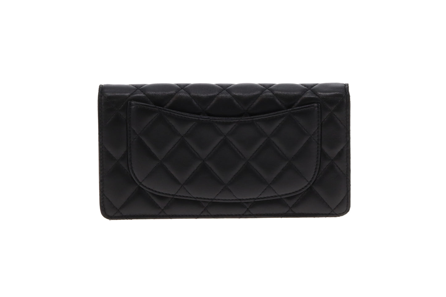 Chanel Yen Wallet Black Lambskin SHW 2006/08