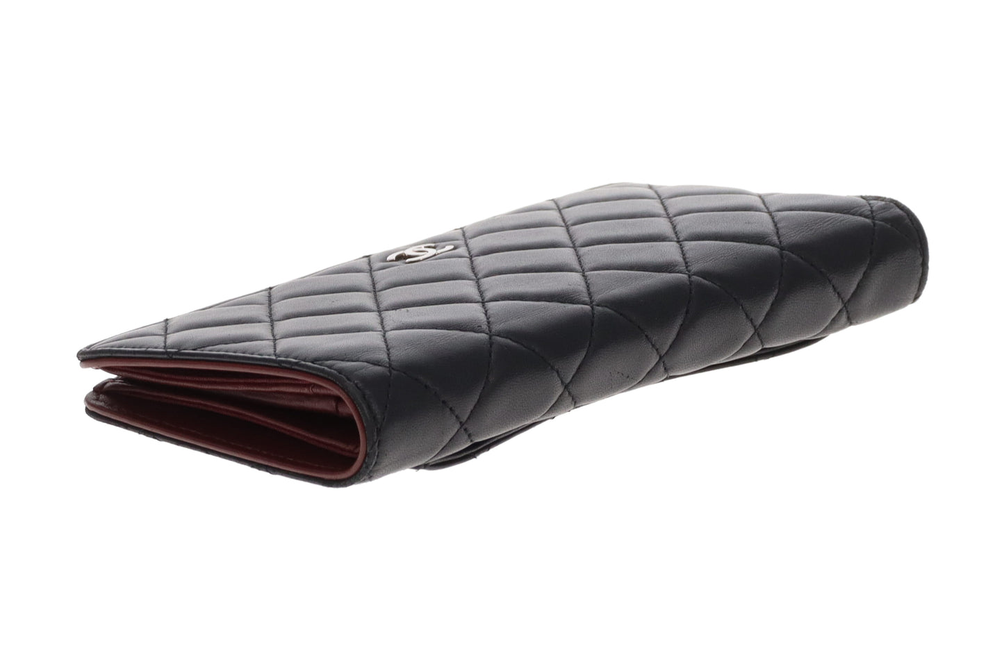 Chanel Yen Wallet Black Lambskin SHW 2006/08