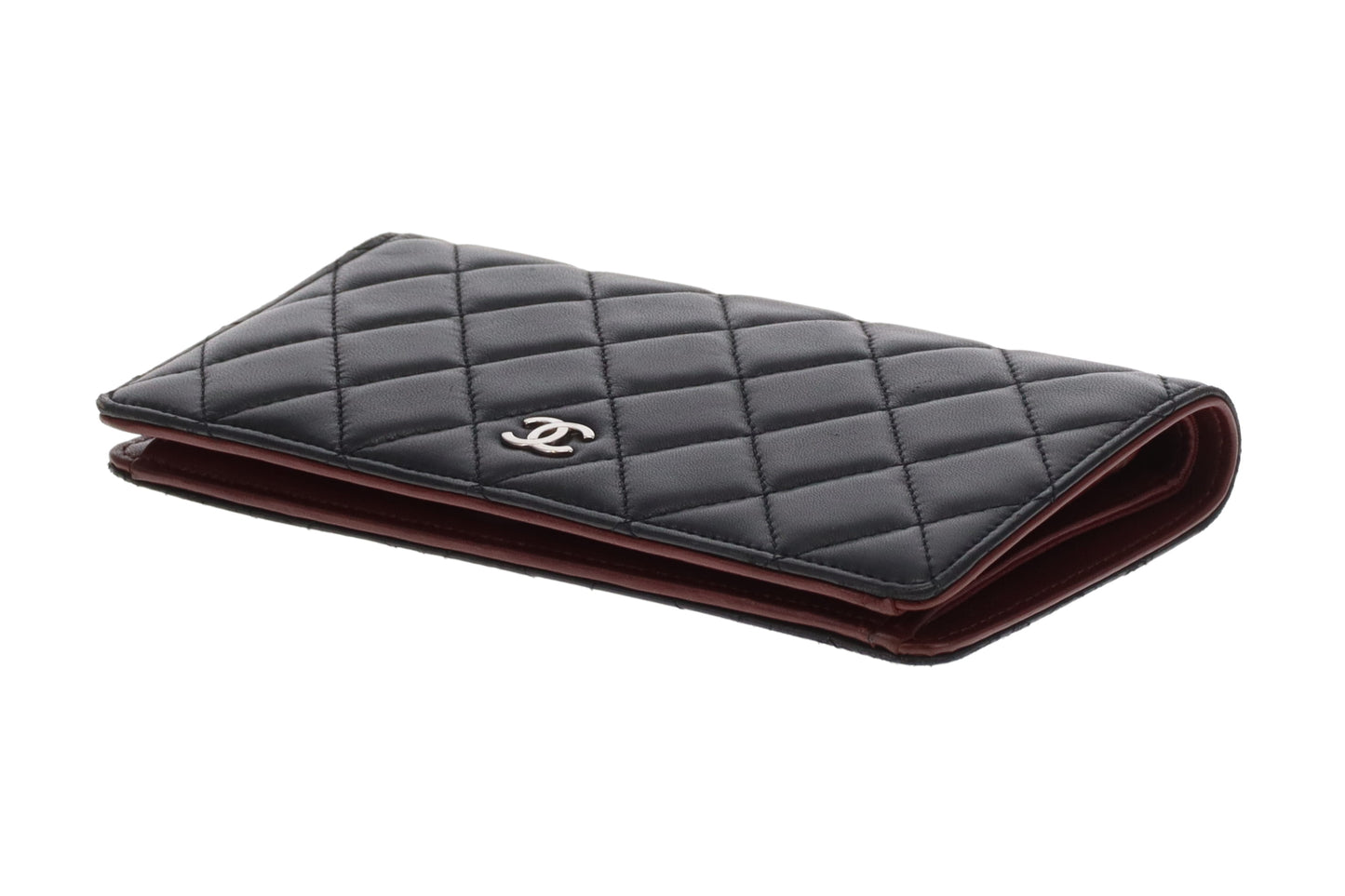 Chanel Yen Wallet Black Lambskin SHW 2006/08