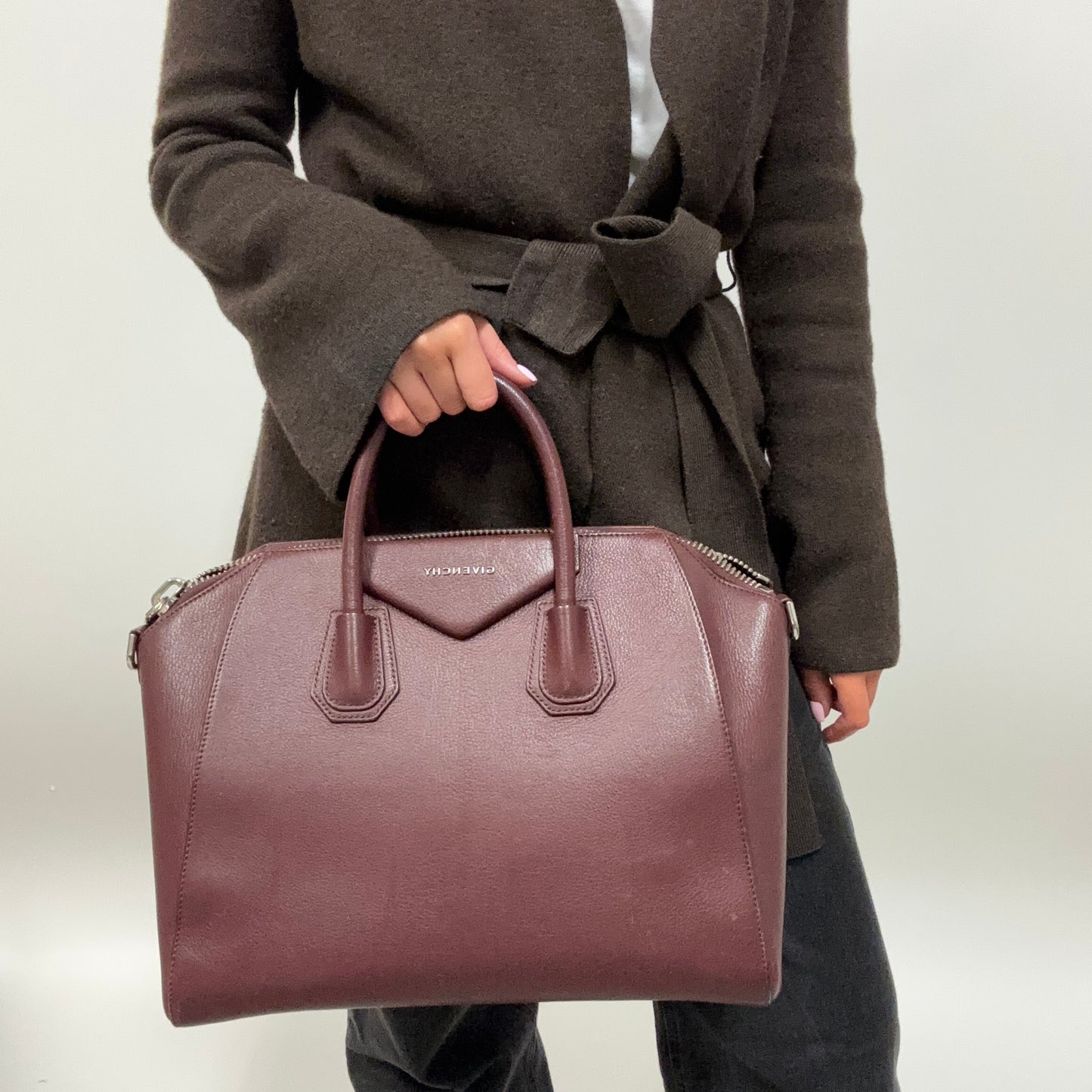 Givenchy Burgundy Leather Antigona