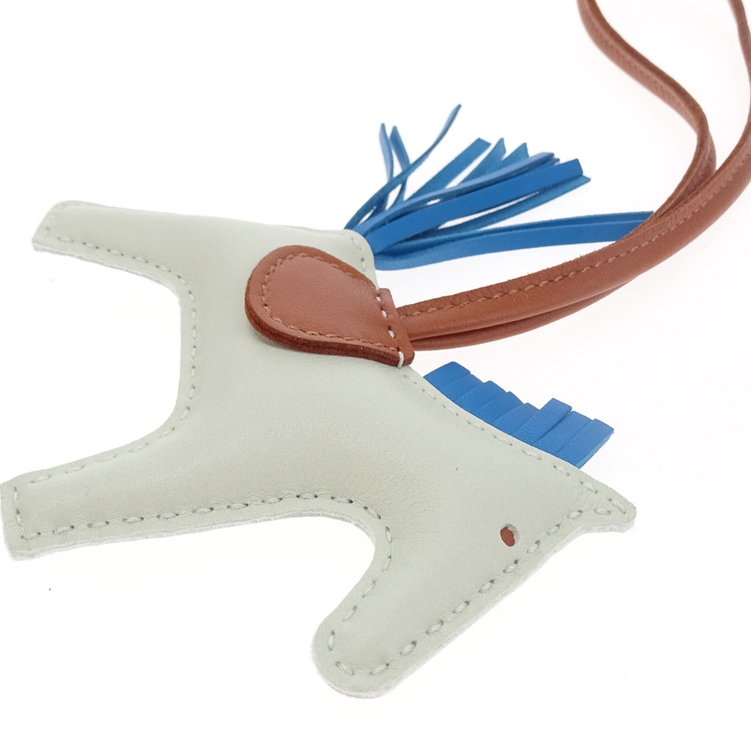 Hermes Rodeo Charm PM Vert Fizz, Bleu Zanzibar, Gold Milo Lambskin