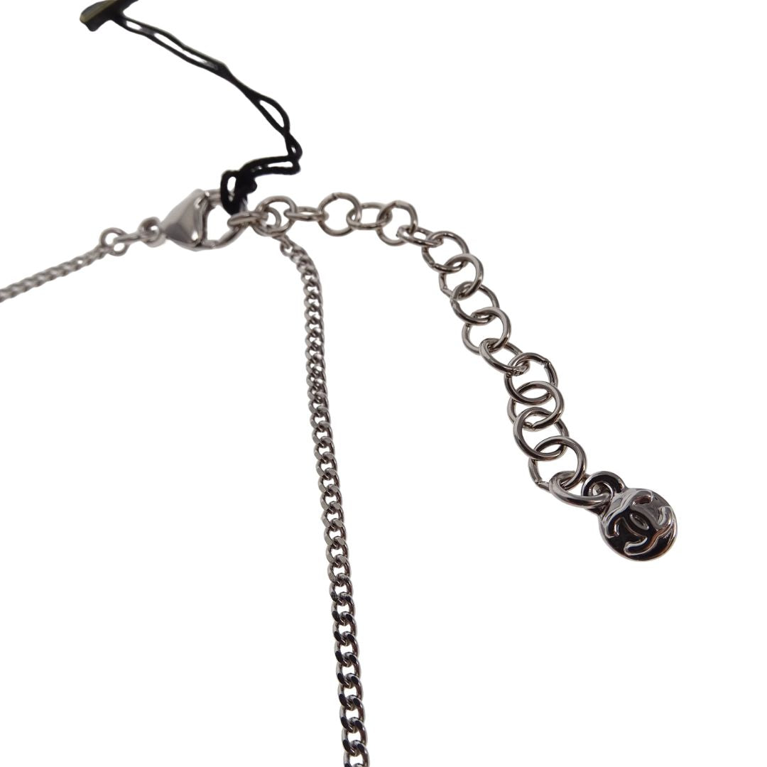 Chanel Crystal & Brown Strass Pendant On Chain 13V