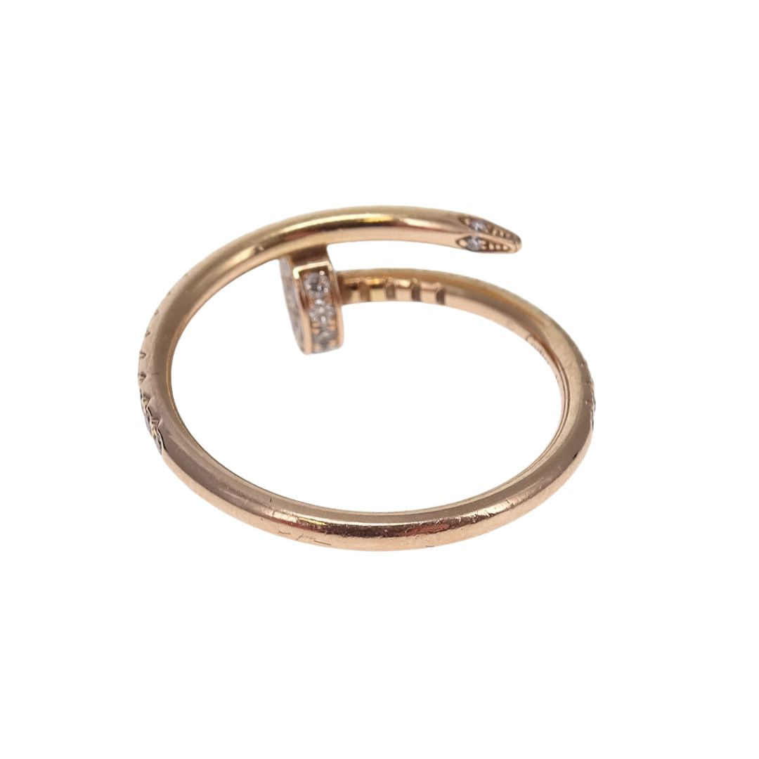 Cartier Juste Un Clou Small Model Half-Paved Rose Gold - size 53