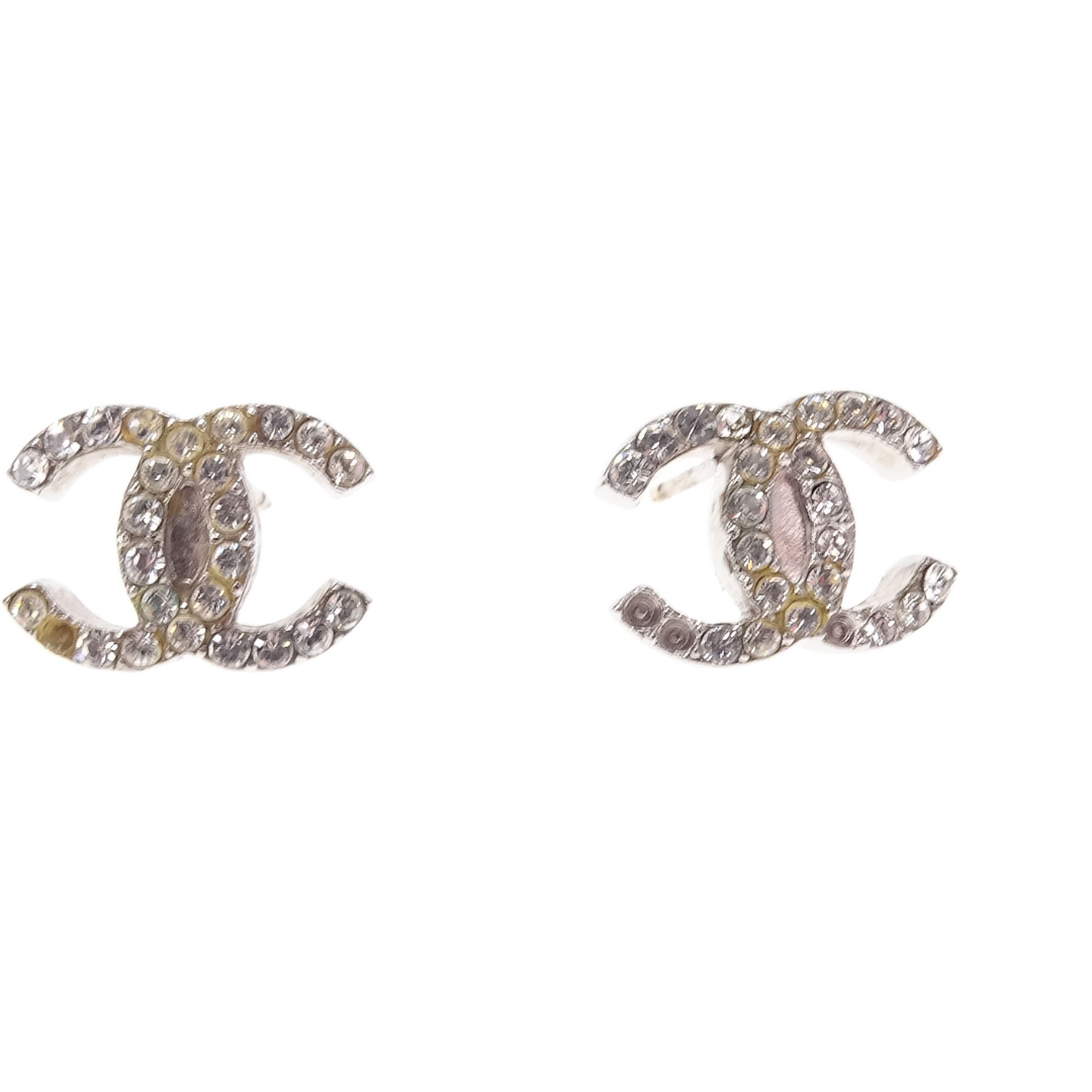 Chanel CC Strass Small Stud Earrings 2010