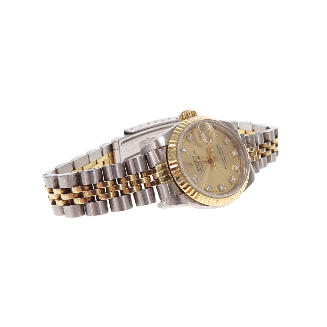 Rolex Oyster Perpetual Lady Datejust 26 Steel and Gold with Diamond Dot Dial