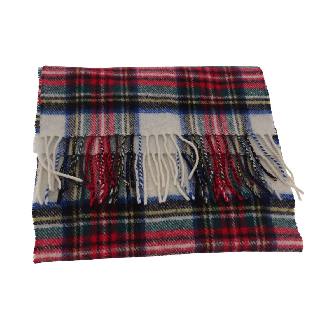 Burberry Scarf Red/Blue/Green/Yellow Check 100% Lambswool