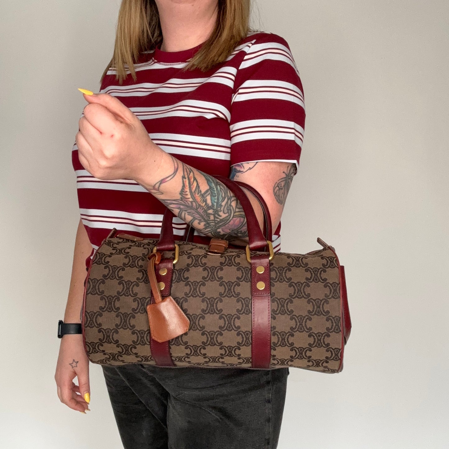 Celine Barrell Bag Vintage Triopmhe Canvas