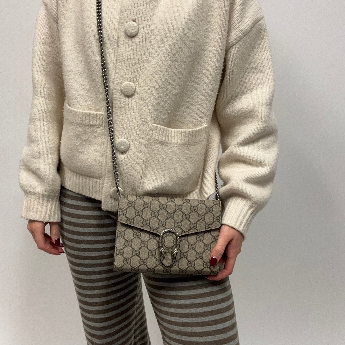 Gucci Dionysus Chain Wallet In GG Supreme