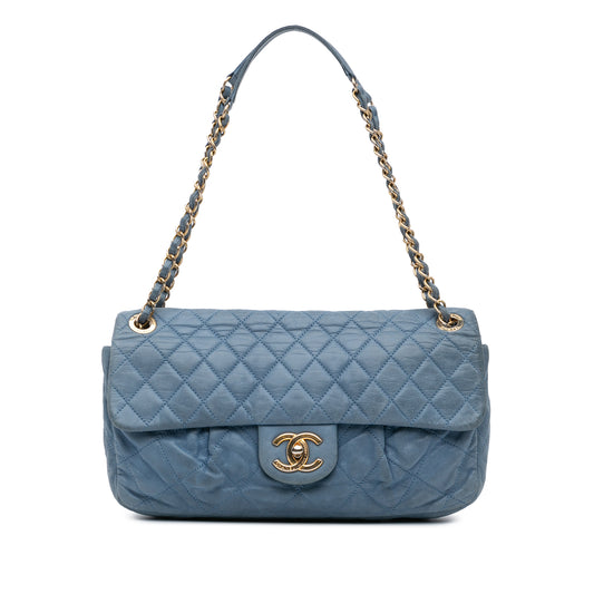 Large Iridescent Calfskin Chic Quilt Flap Image #1