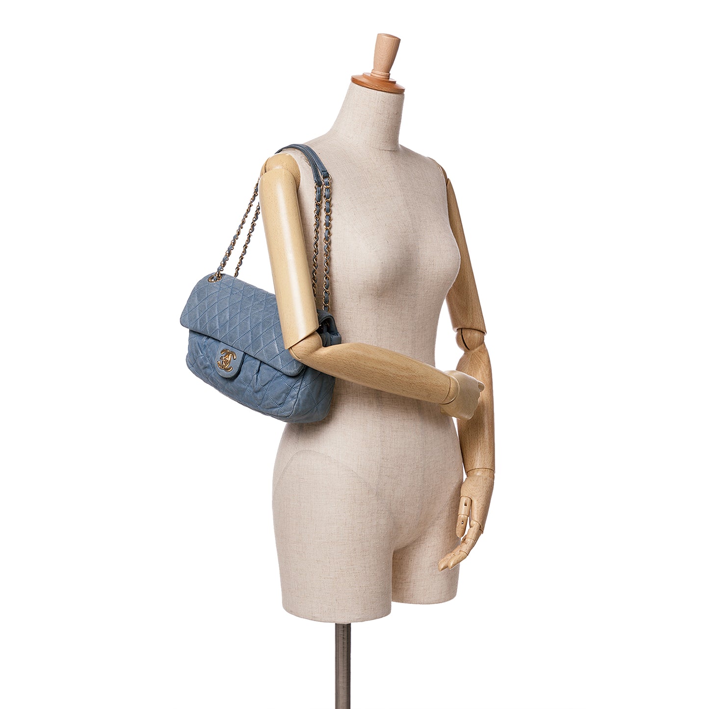 Large Iridescent Calfskin Chic Quilt Flap Image# 10