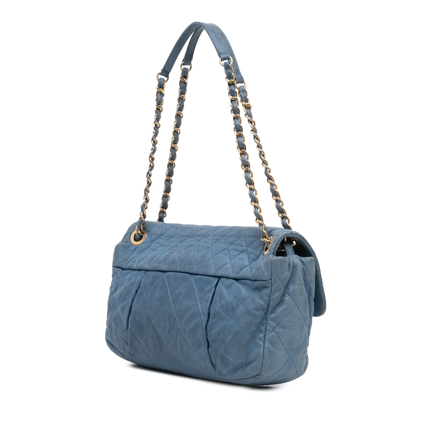 Large Iridescent Calfskin Chic Quilt Flap Image# 2