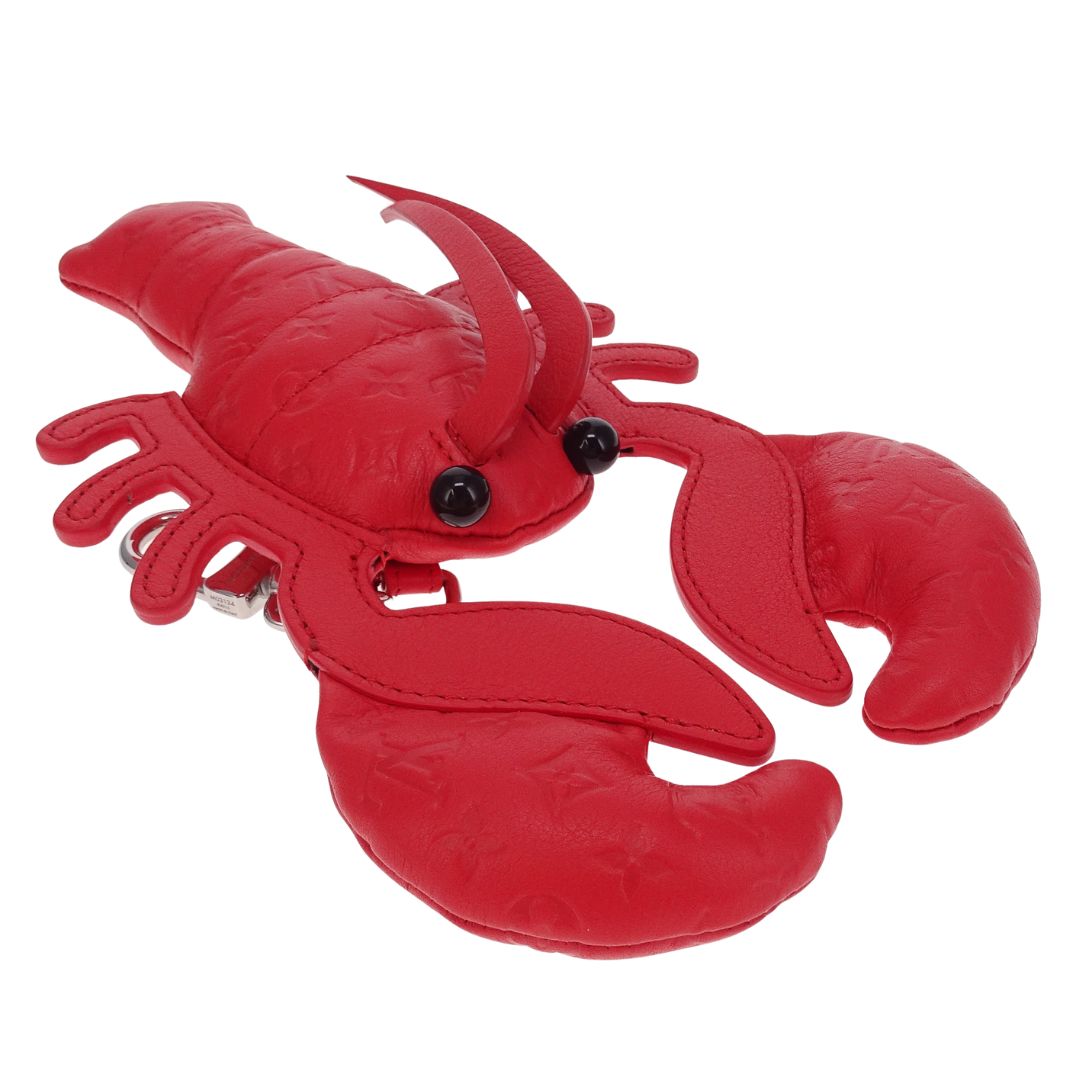 Louis Vuitton Lobster Bag Charm Red Mono Leather