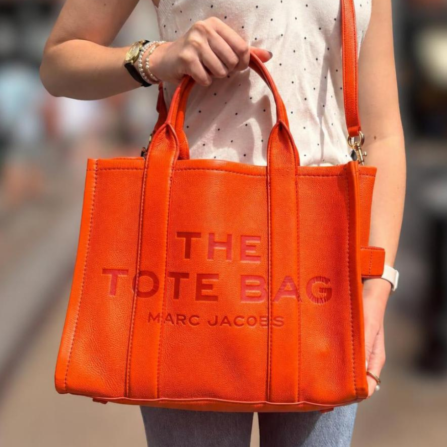 Marc Jacobs The Tote Bag Medium Orange with 2 Straps