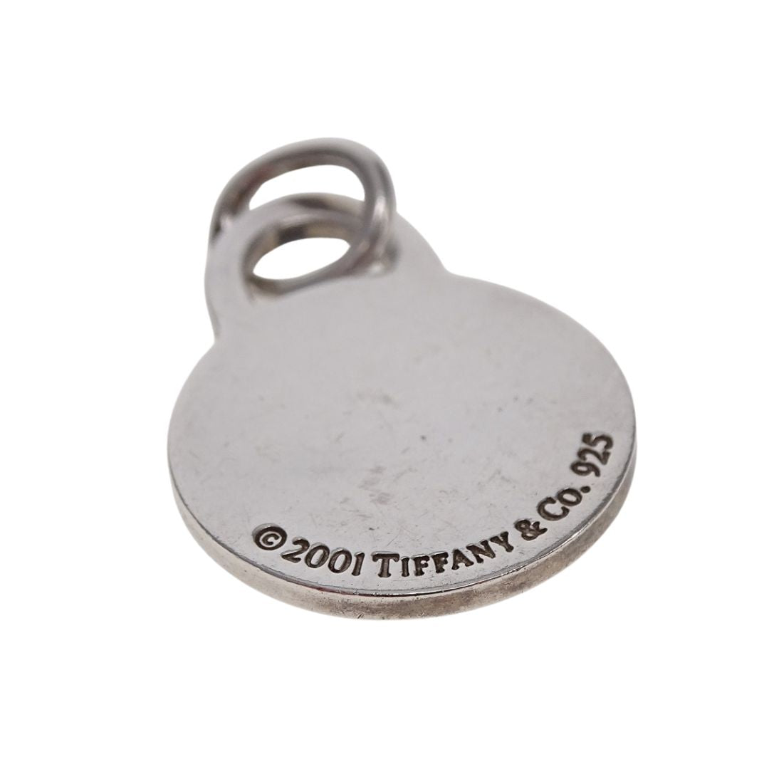 Tiffany & Co Round Plain Tag charm Sterling Silver