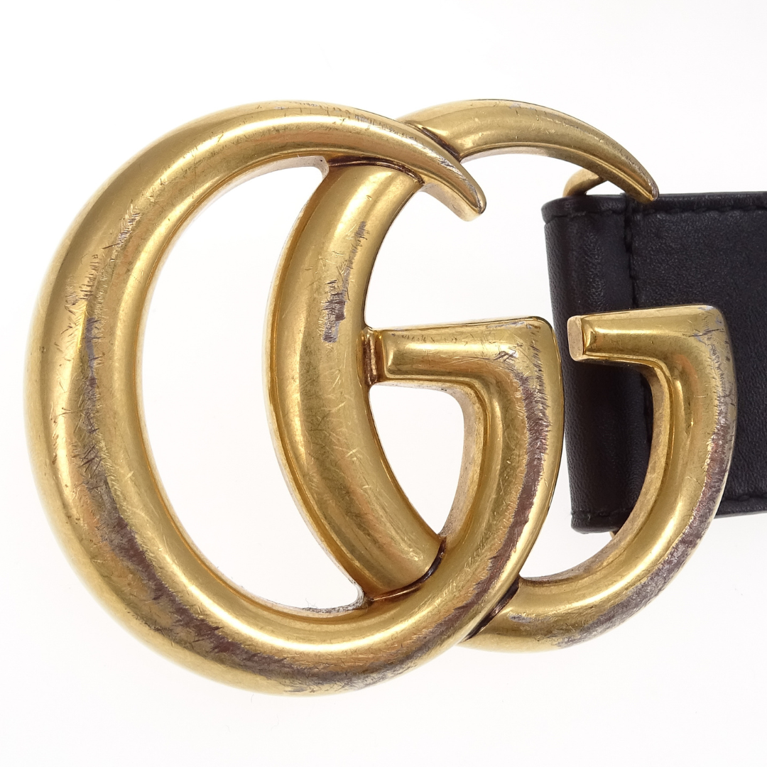 Gucci GG Belt 40mm Black GHW (size 80cm)