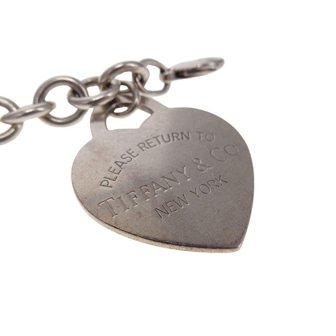 Tiffany & Co Large RTT Heart Tag Bracelet Sterling Silver