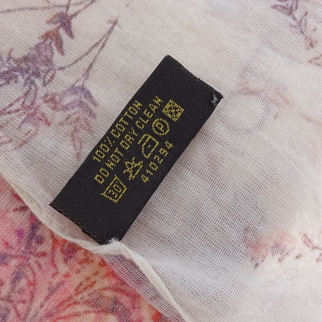 Louis Vuitton Rare Cotton Long Scarf Floral