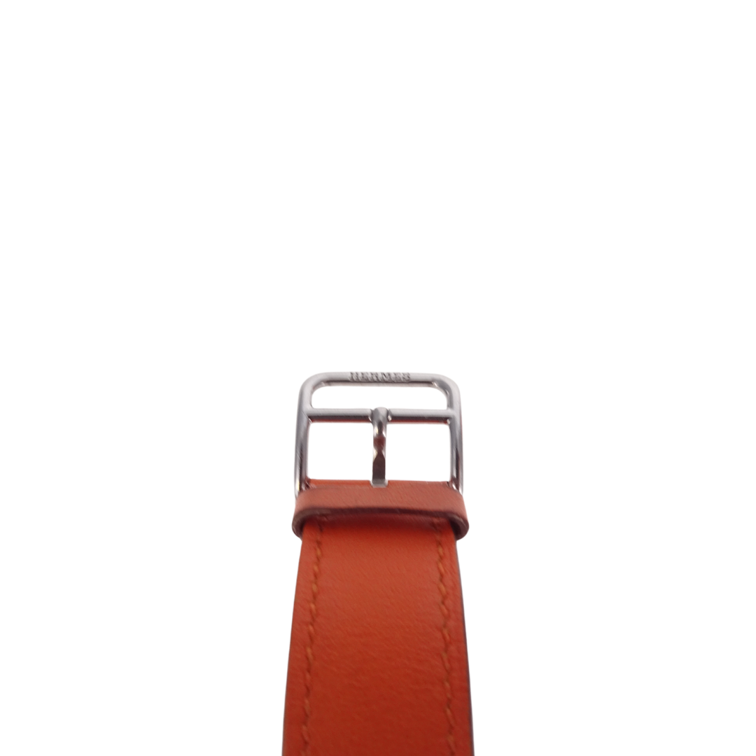 Hermes Cape Cod Watch With Orange & Etoupe Extra Strap Small Model 31mm