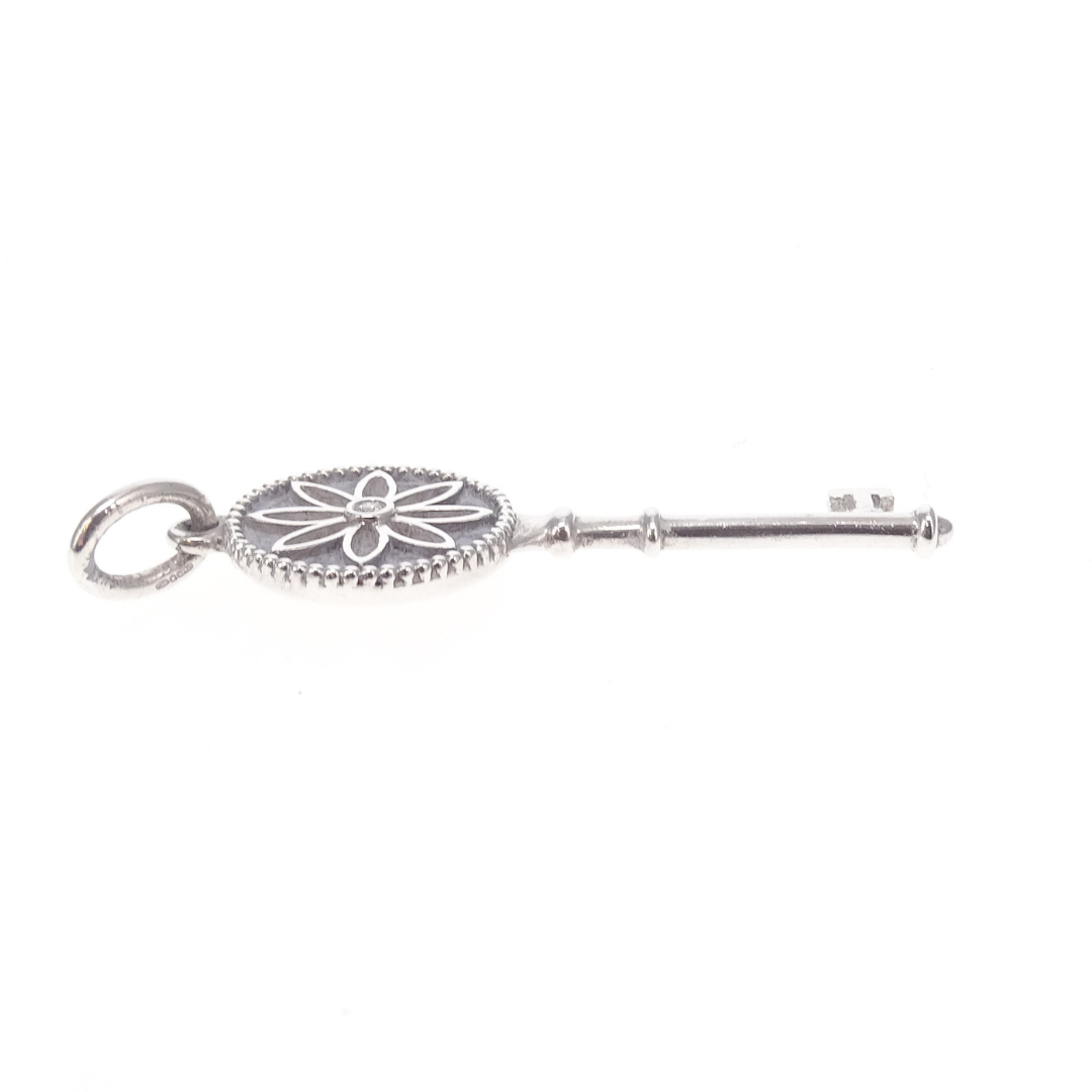 Tiffany & Co Blossom Key Pendant Sterling Silver With Diamond