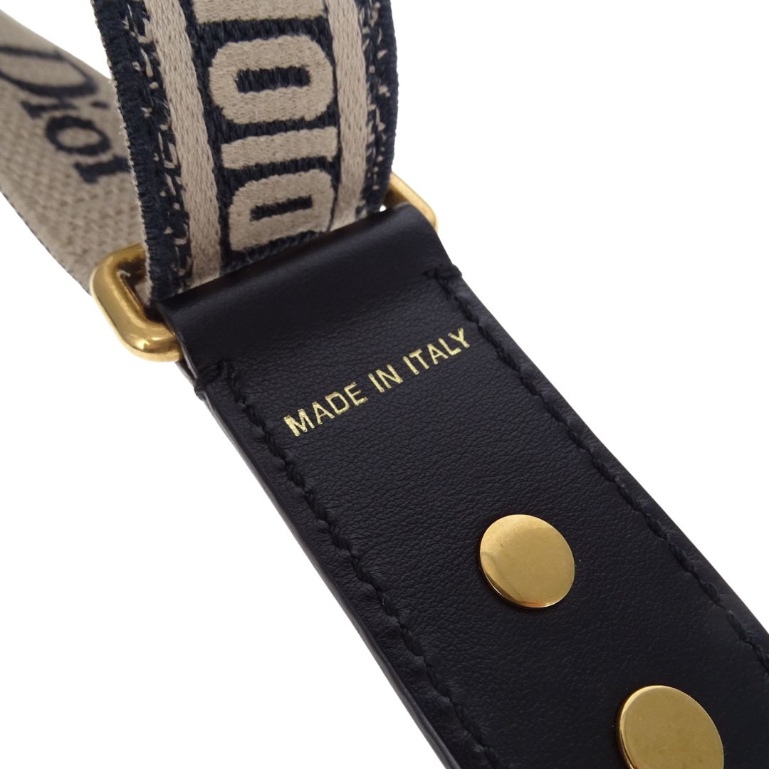 Christian Dior ロゴ入りベルト drip us uk swag Dior Adjustable Shoulder Strap Logo Embroidery Gold Tone